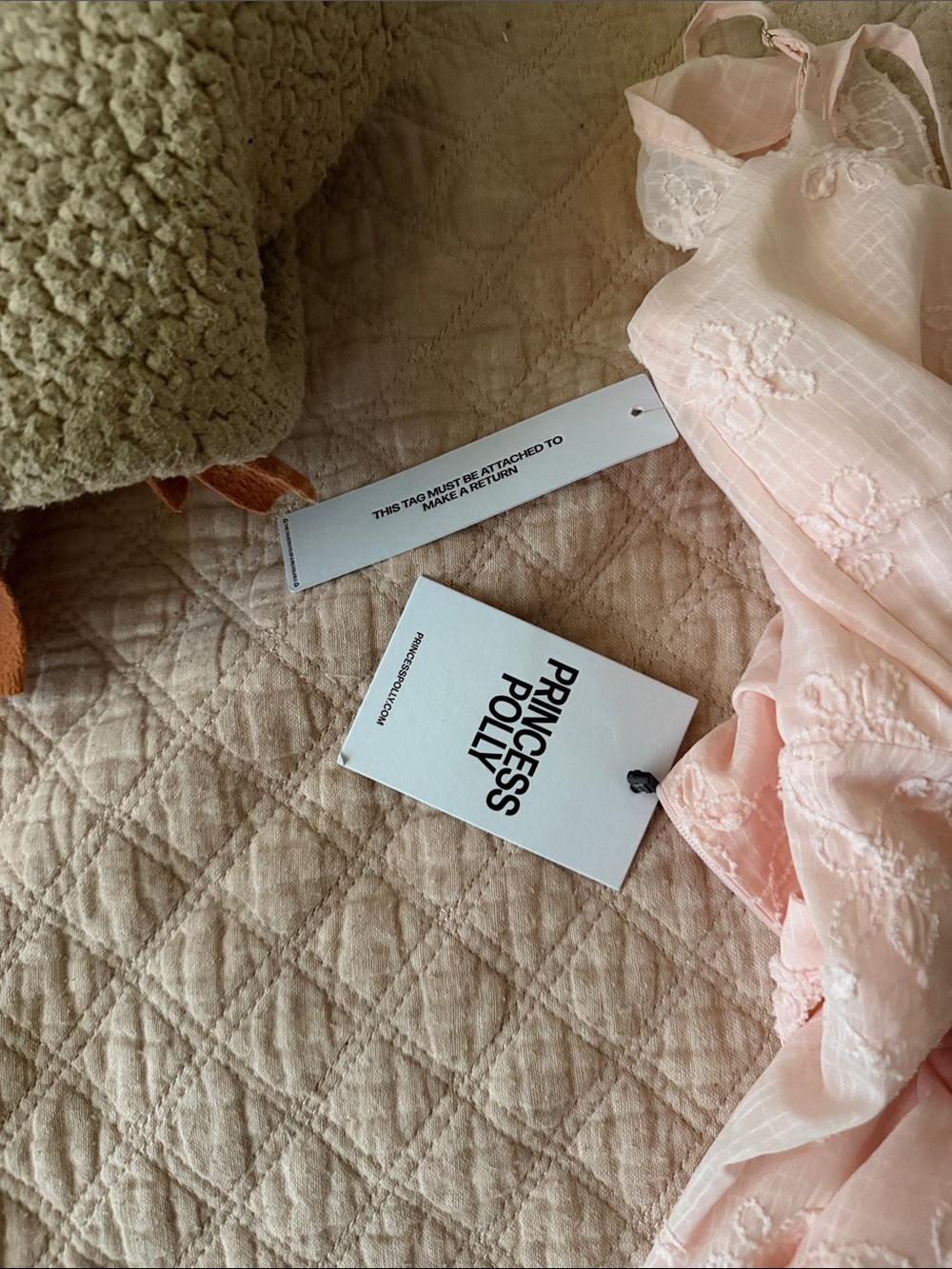 Princess Polly Blush Pink Embroidered Mini Dress - Picture 2 of 3